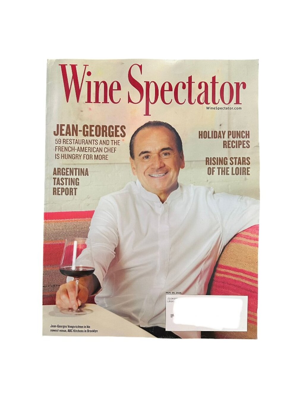 Wine Spectator Magazine November 30 2025 Jean-Georges Holiday Punch Recipes